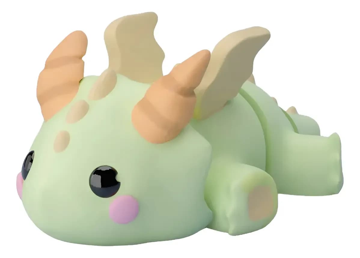 Dragão Baby Flexível Chaveiro 6cm - 3d