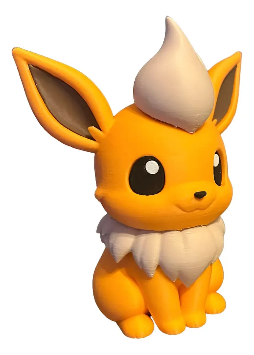 Flareon Chibi Pokémon Action Figure 3d