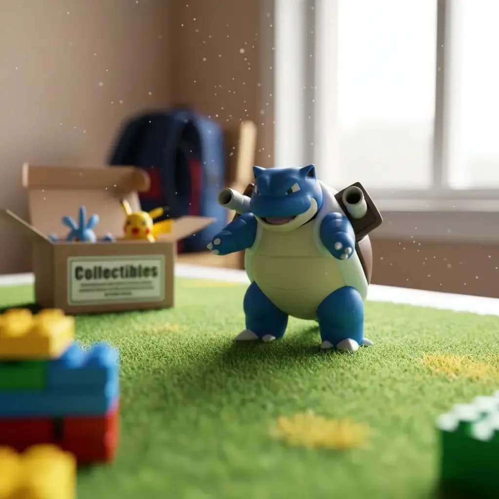 Boneco Blastoise Pokémon 3d 6.5cm Colecionável