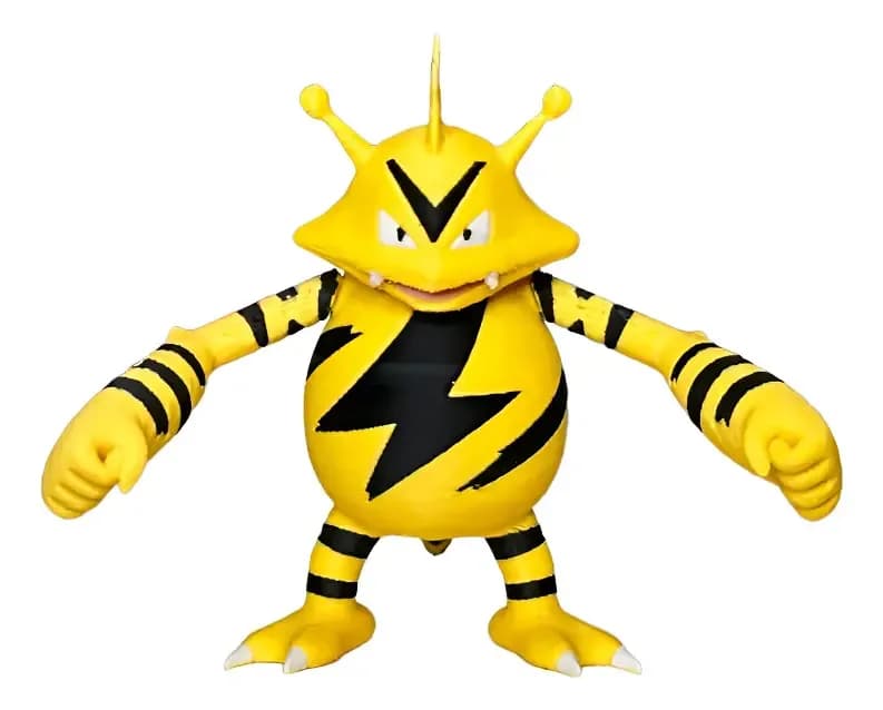 Boneco: Electabuzz Pokémon 7cm - 3d Colecionável Geek