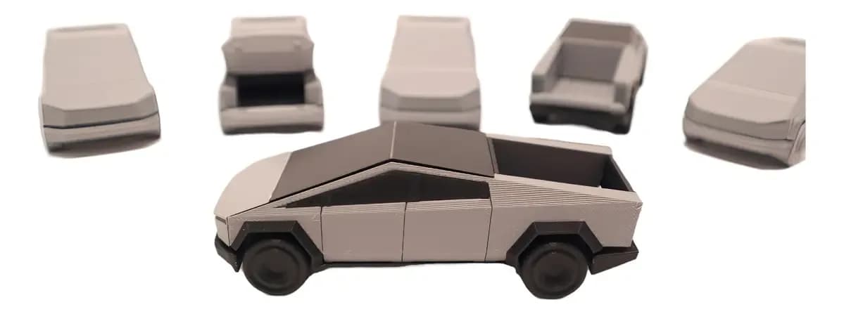 Miniatura Tesla Cybertruck 3d