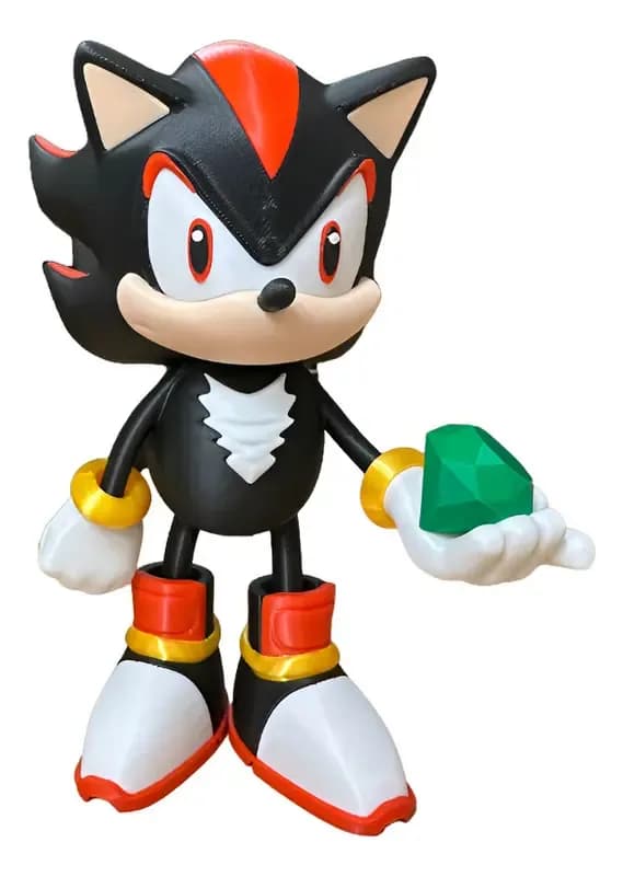Boneco: Shadow 30cm Filme Sonic Colecionável - 3d