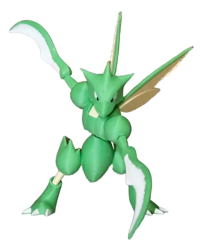Boneco: Scyther Pokémon 8cm - 3d Colecionável Geek