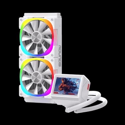 WATERCOOLER R5 NOTUS WHITE ARGB COM TELA DE 3,5" POLEGADAS, 240MM - TDP250W