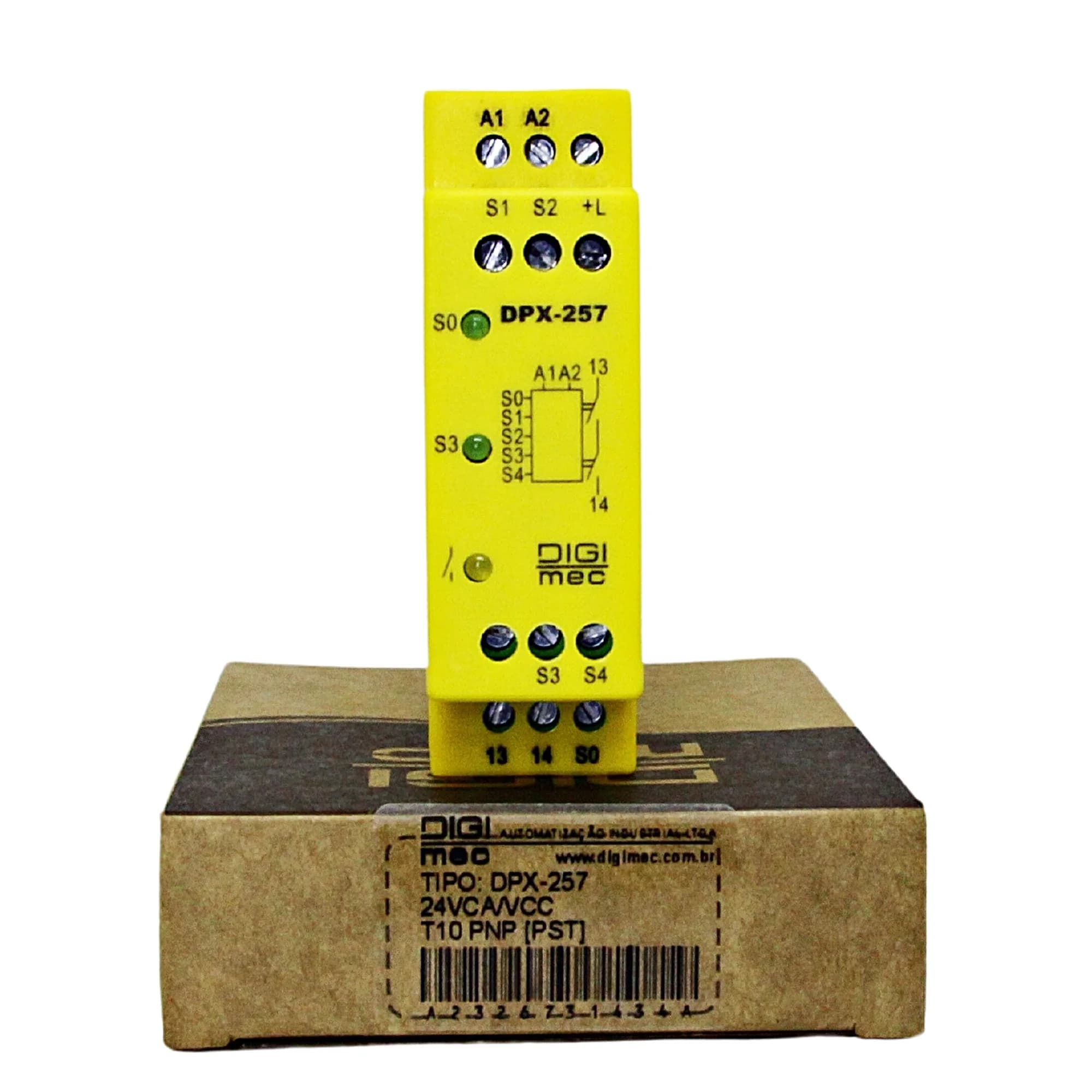 Rele de Segurança NR12 Cat 10 DPX-257 T10 Digimec