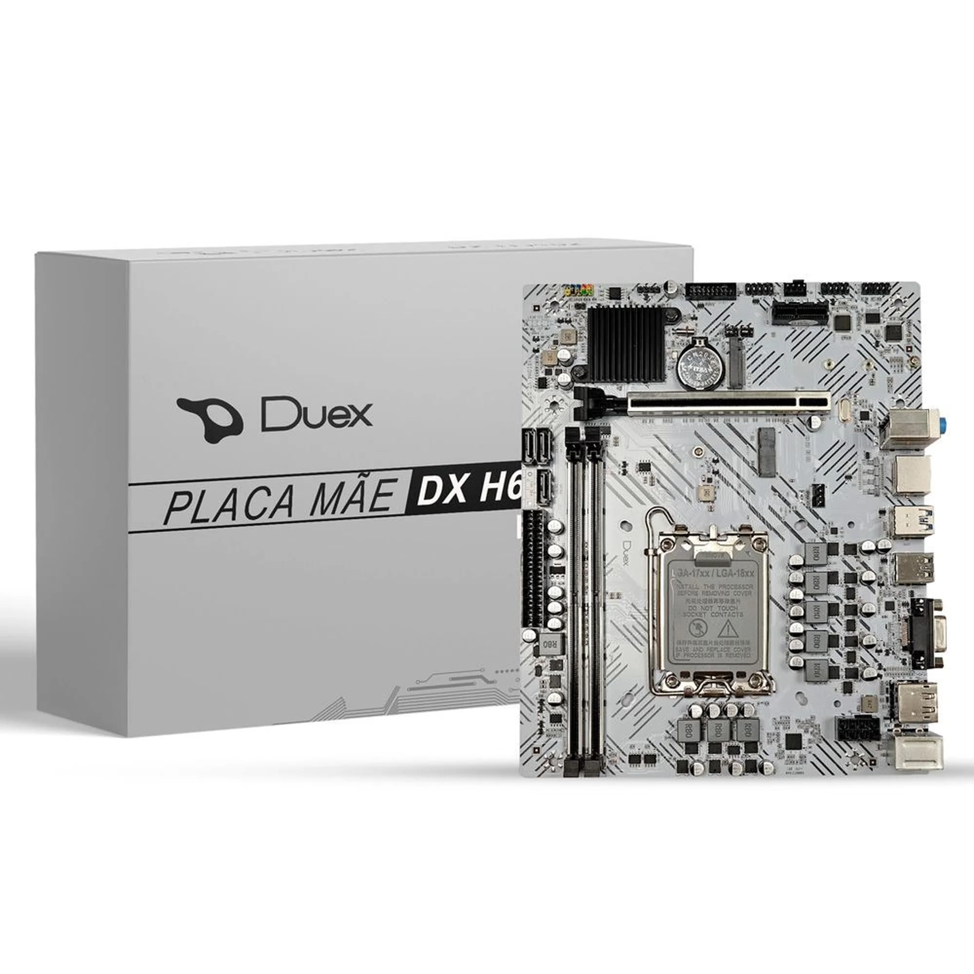 PLACA MAE DUEX H610M WHITE - INTEL 12 A 14 GERACAO INTEL DDR4 DX-H610ZG M.2