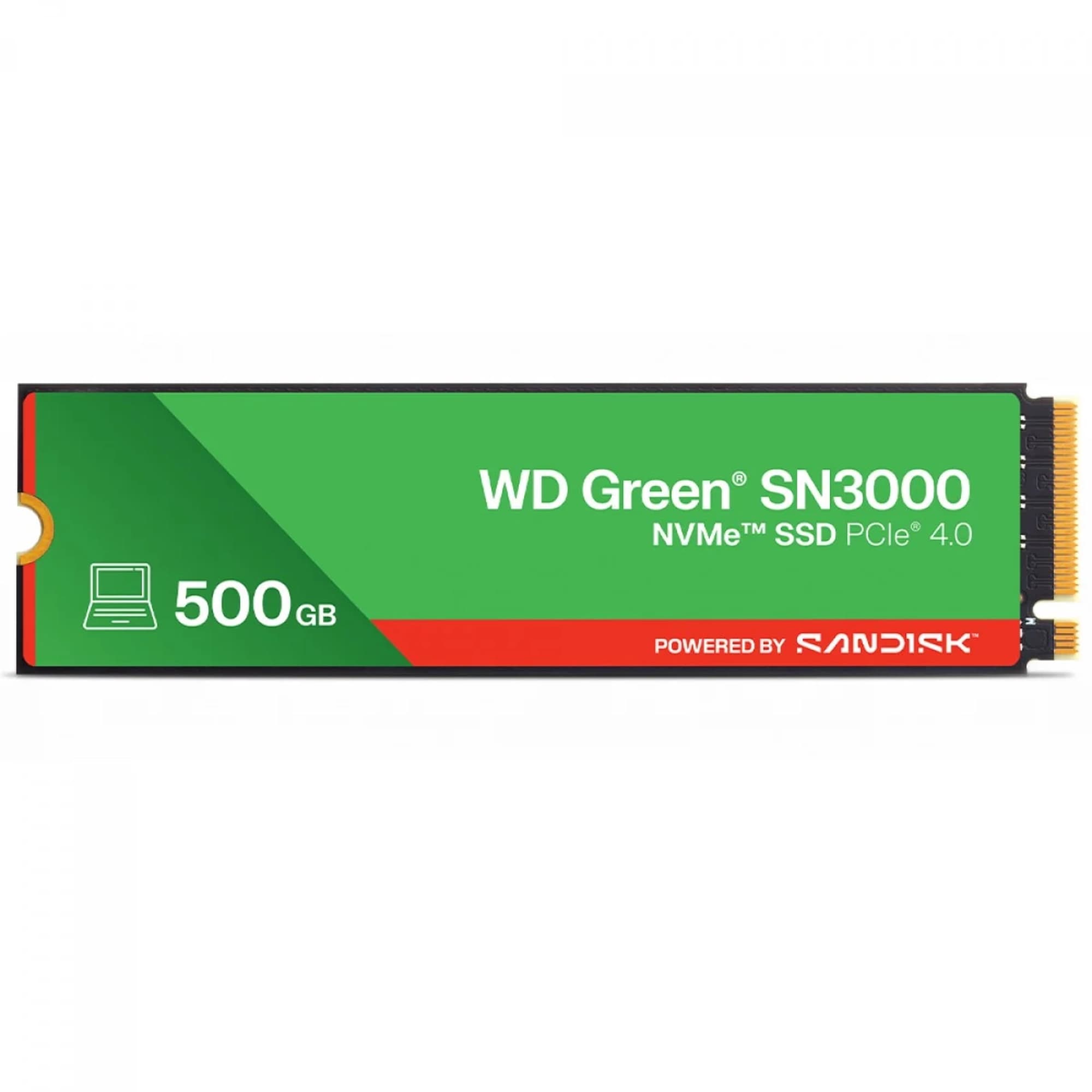 SSD M.2 NVME 500GB WD GREEN LEITURA 5000MB/S GRAVACAO 4100MB/S WDS500G4G0E