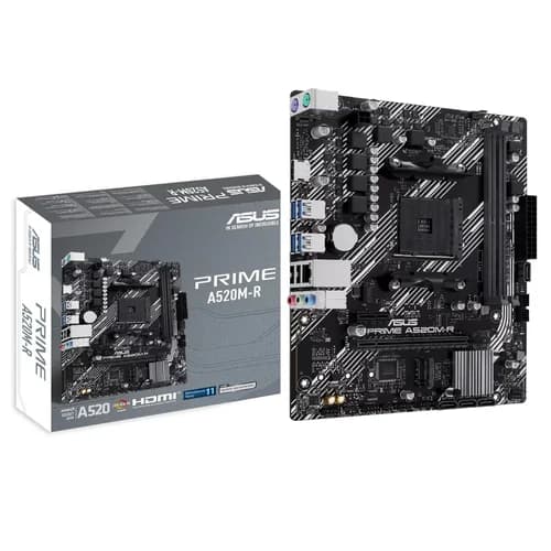 PLACA MAE ASUS PRIME A520M-R AM4, DDR4, M.2 SUPPORT, REALTEK 1GB ETHERNET, HDMI™, SATA 6 Gbps, USB 5GBPS SUPPORT